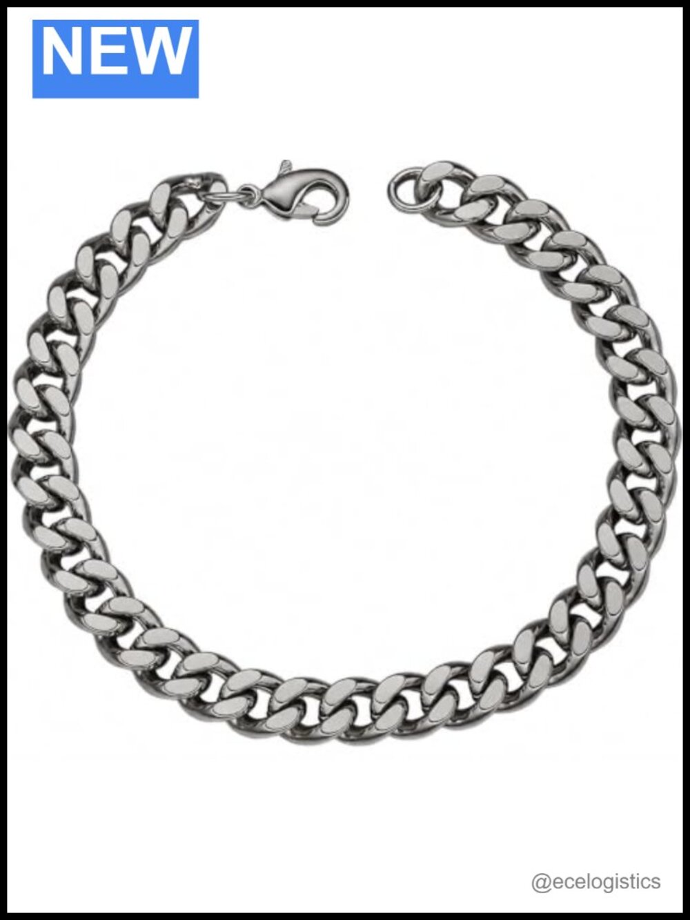 Pure Titanium Cuban Link Chain Bracelet 5mm Hypoallergenic